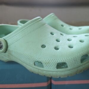 Mint color crocs